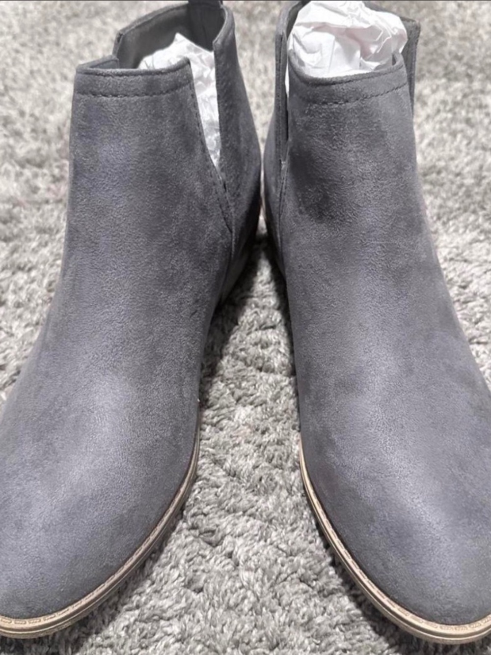 Grey Suede Ankle Boots